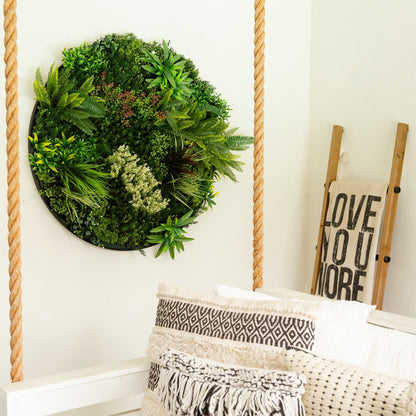 38 Inch Amazon Rainforest Wall Art in Black Frame