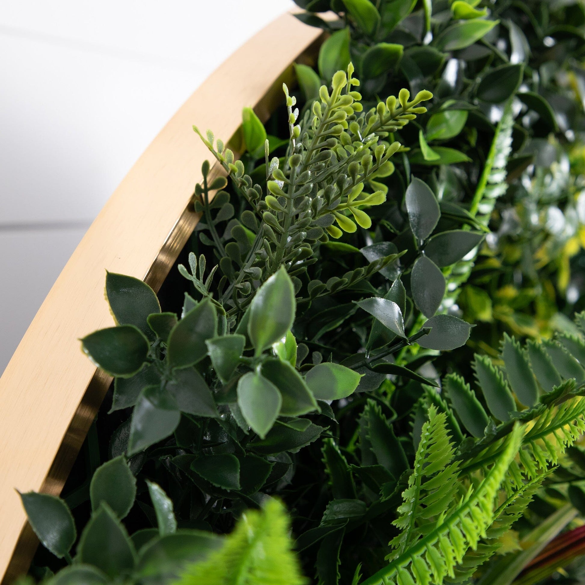 Wall Mat 38in UV-resistant Virgin Islands artificial flora panel in gold aluminum frame on Tampa Home & Garden Store