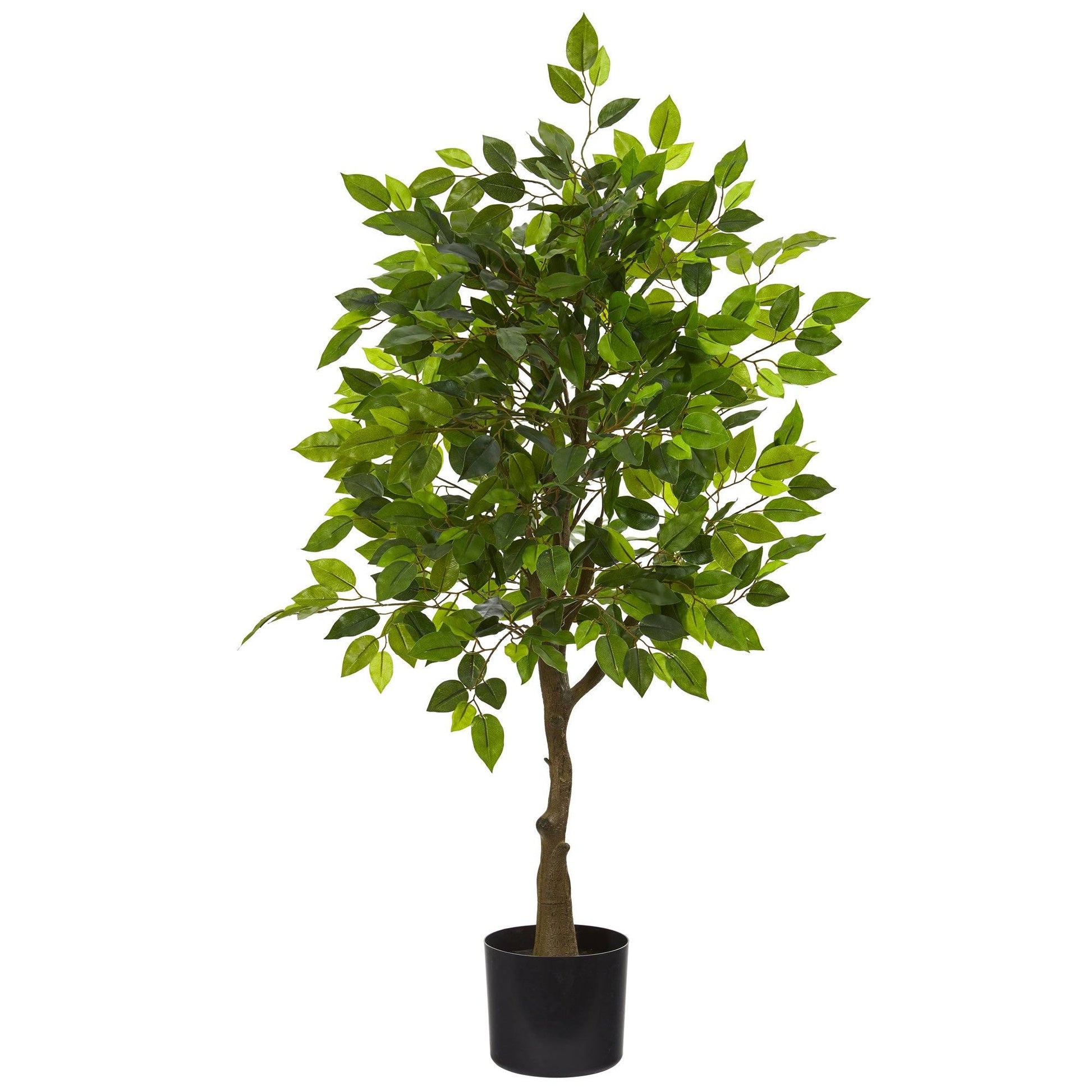 39in ficus artificial tree by Nearly Natural in black planter with dense green leaves on Tampa Home & Garden Store
