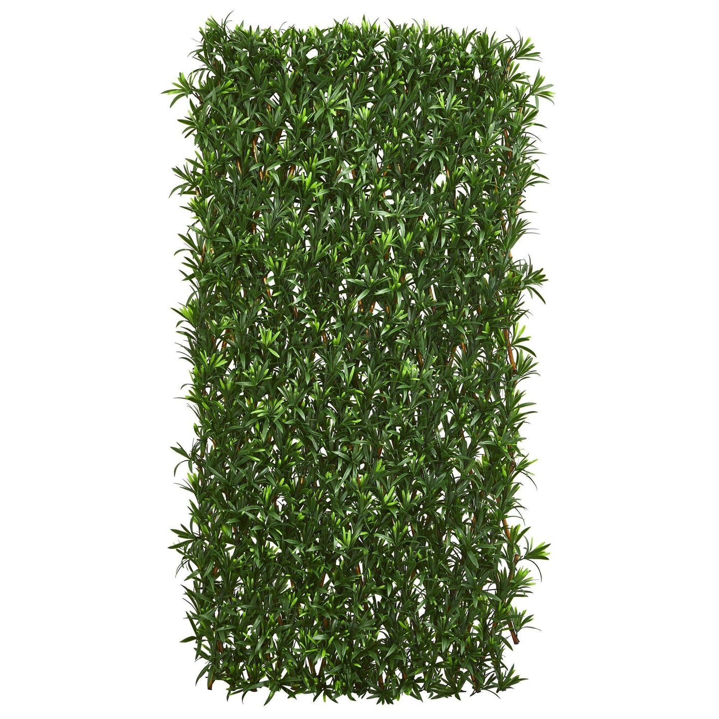 Nearly Natural Podocarpus expandable fence trellis, 39in, UV resistant and waterproof on Tampa Home & Garden Store