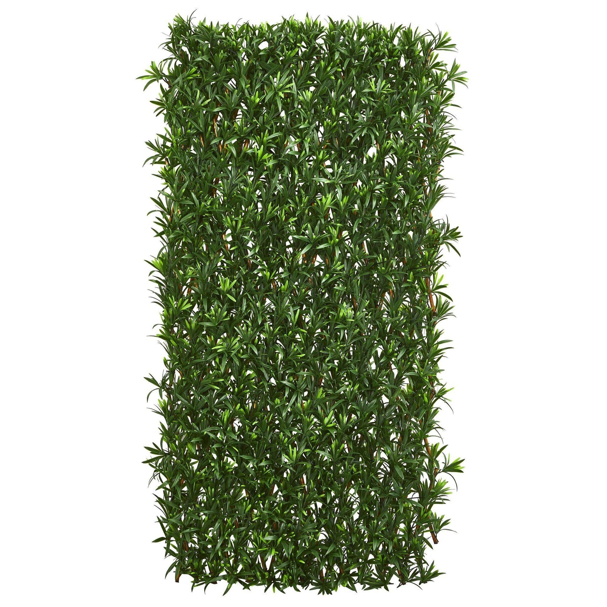 Nearly Natural Podocarpus expandable fence trellis, 39in, UV resistant and waterproof on Tampa Home & Garden Store
