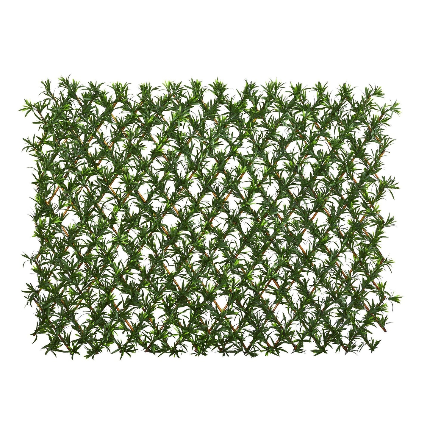 Nearly Natural 39” Podocarpus expandable trellis fence panel with dense green foliage on Tampa Home & Garden Store