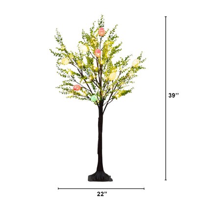 Nearly Natural 3 ft Pre-Lit Easter Egg Twig Tree with Greens and 40 Warm White LED Lights on Tampa Home & Garden Store