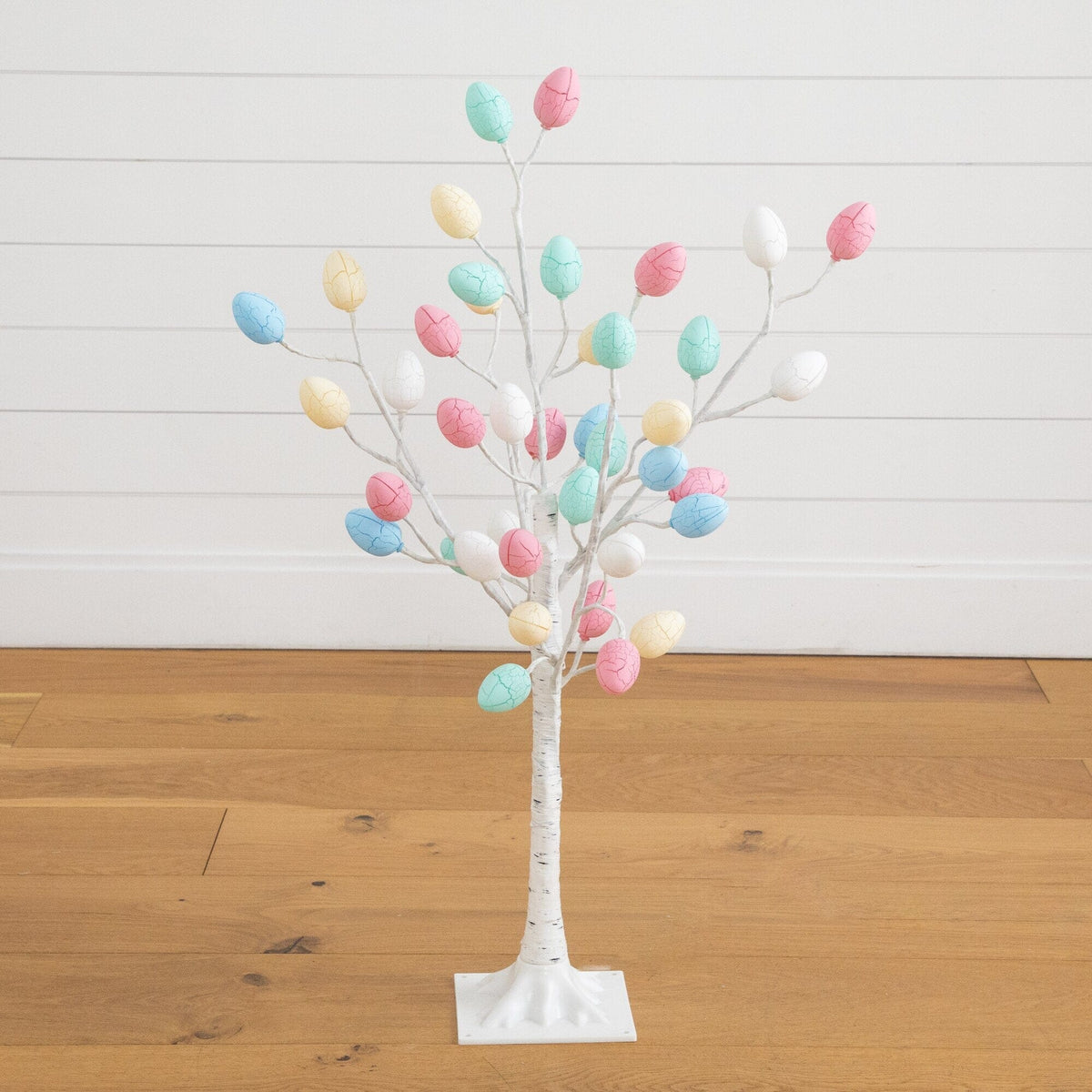 3' Pre-Lit Easter Twig Tree with 40 pastel egg-shaped LED ornaments by Nearly Natural on Tampa Home & Garden Store