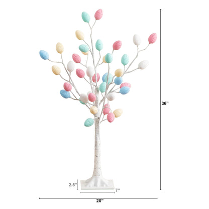 3' Pre-Lit Easter Twig Tree by Nearly Natural with 40 pastel egg-shaped LED ornaments on Tampa Home & Garden Store
