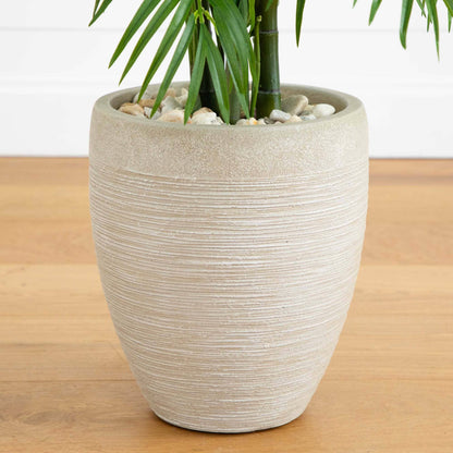 4’ Areca Palm artificial tree in sand-colored planter with decorative pebbles Nearly Natural on Tampa Home & Garden Store