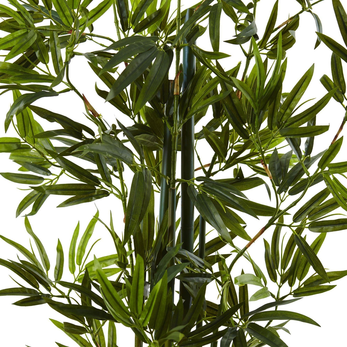 4 ft green bamboo artificial tree close-up with slender stalks and dense leaves on Tampa Home & Garden Store