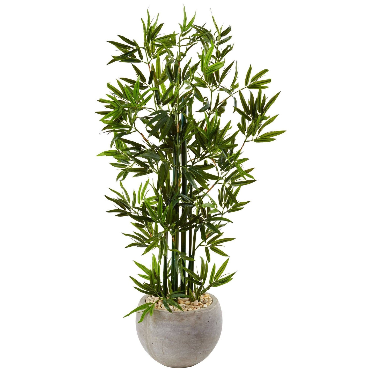Nearly Natural 4 ft green bamboo artificial tree in sand-colored bowl on Tampa Home & Garden Store