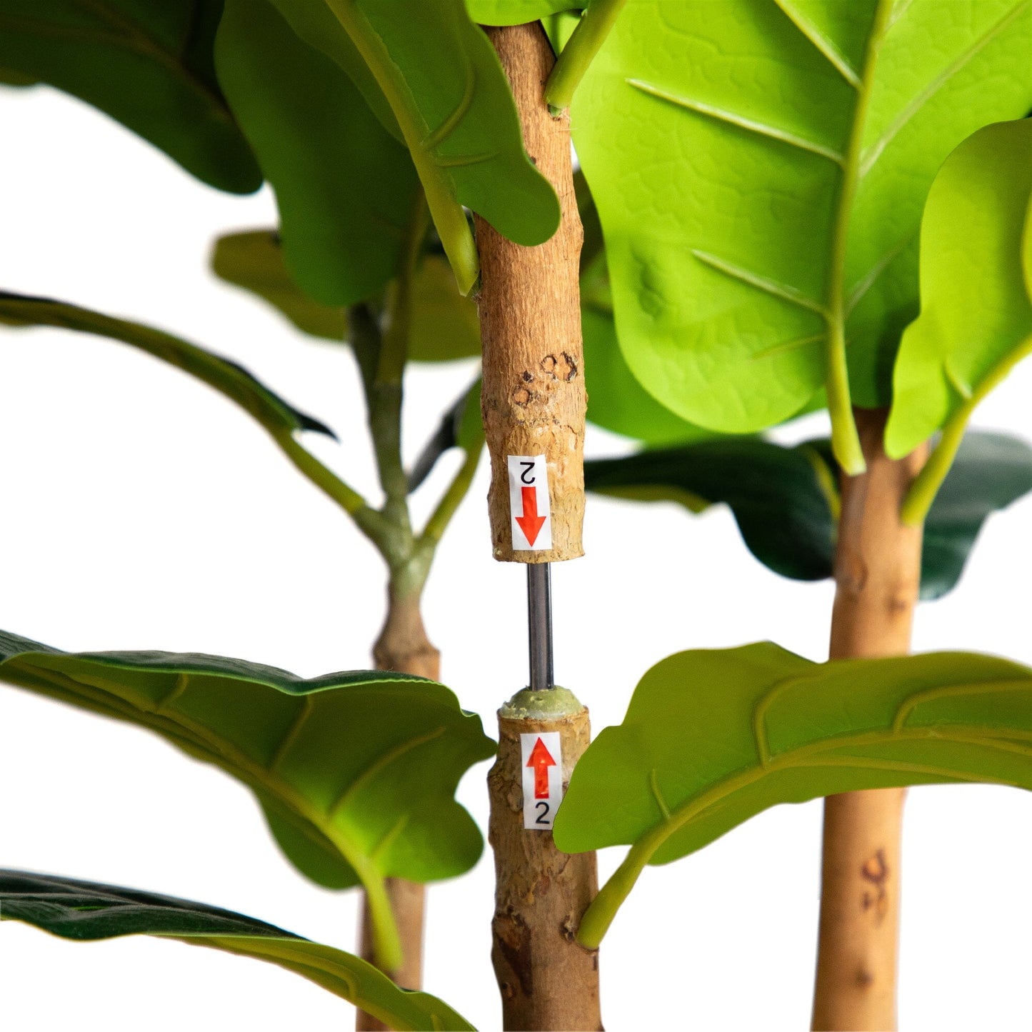 Árbol Artificial de Hoja de Violín de 1.2 m en Macetero Blanco Decorativo