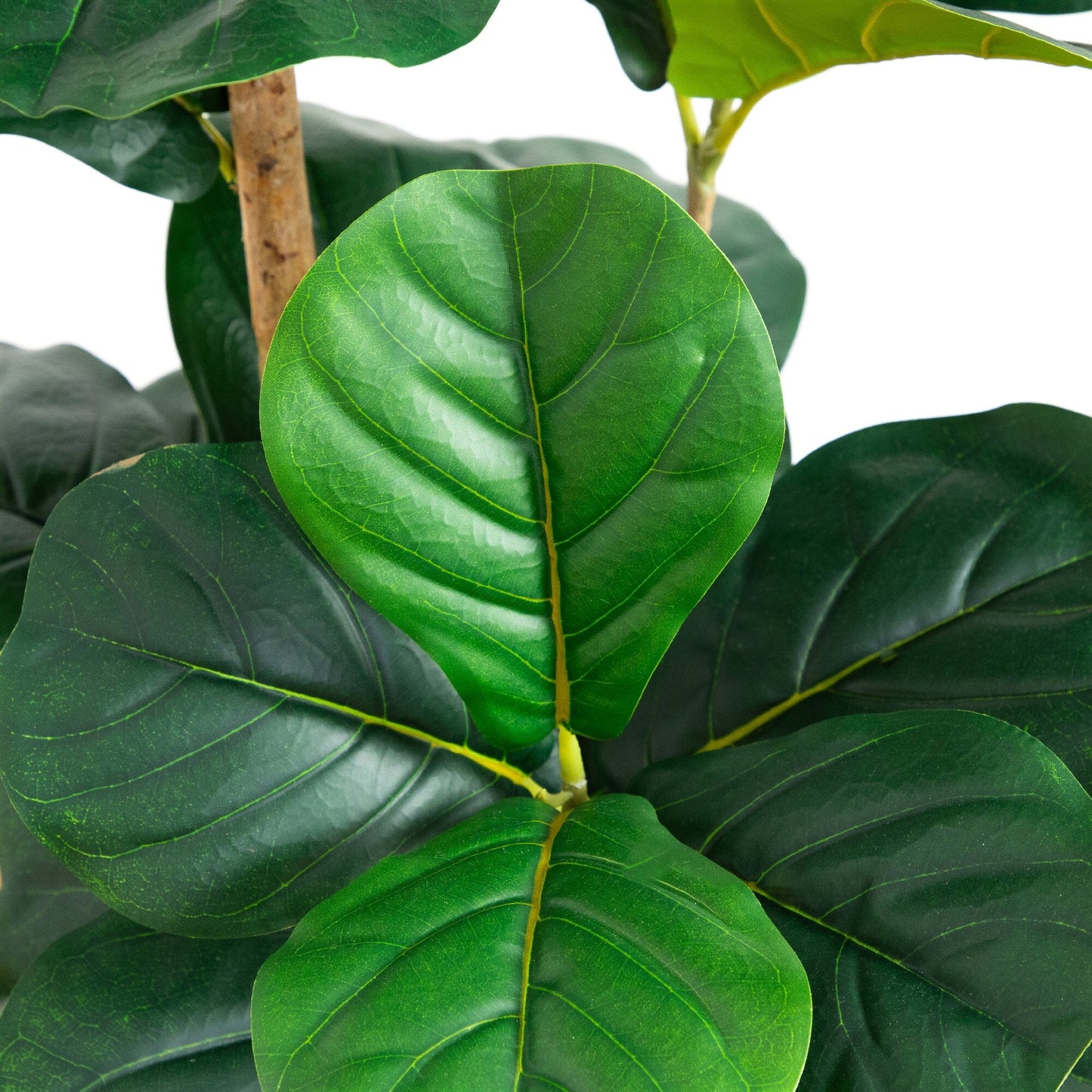 Árbol Artificial de Hoja de Violín de 1.2 m en Macetero Blanco Decorativo