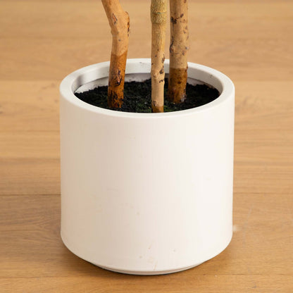 Árbol Artificial de Hoja de Violín de 1.2 m en Macetero Blanco Decorativo