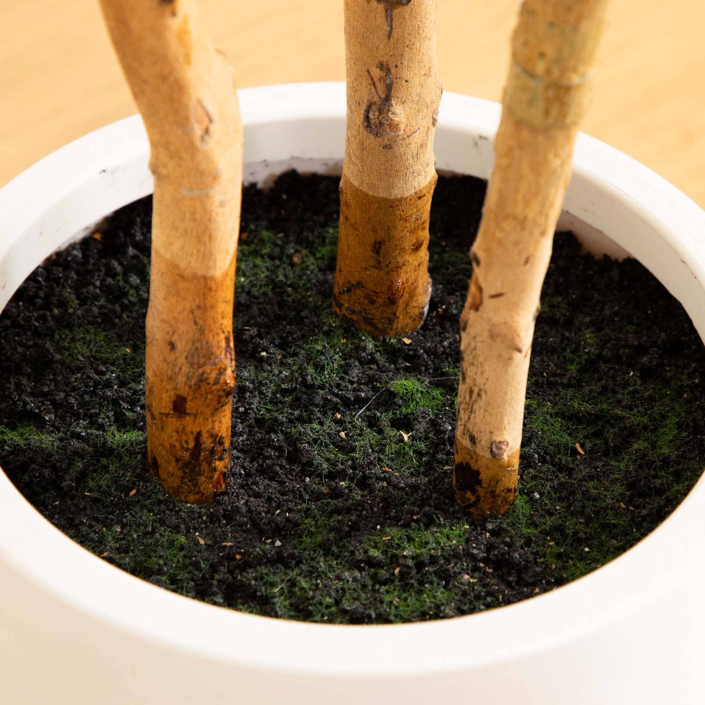 Árbol Artificial de Hoja de Violín de 1.2 m en Macetero Blanco Decorativo