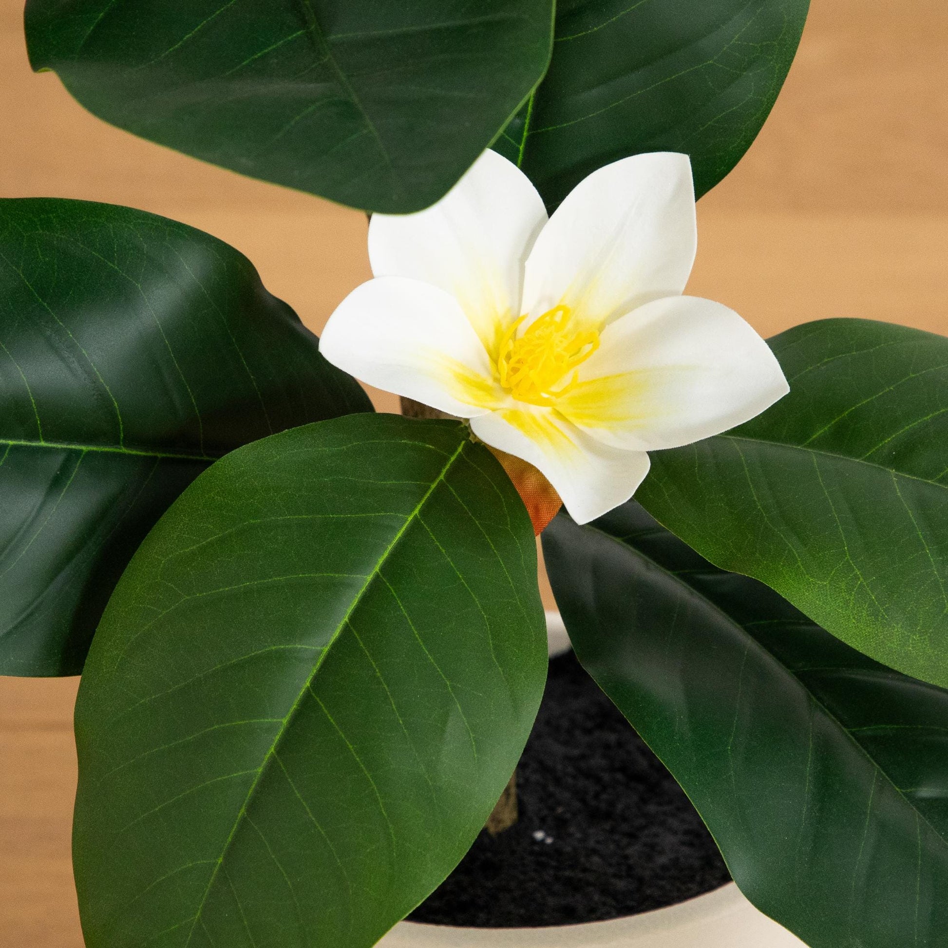 4 ft magnolia tree in planter Nearly Natural with dark green leaves and white bloom on Tampa Home & Garden Store
