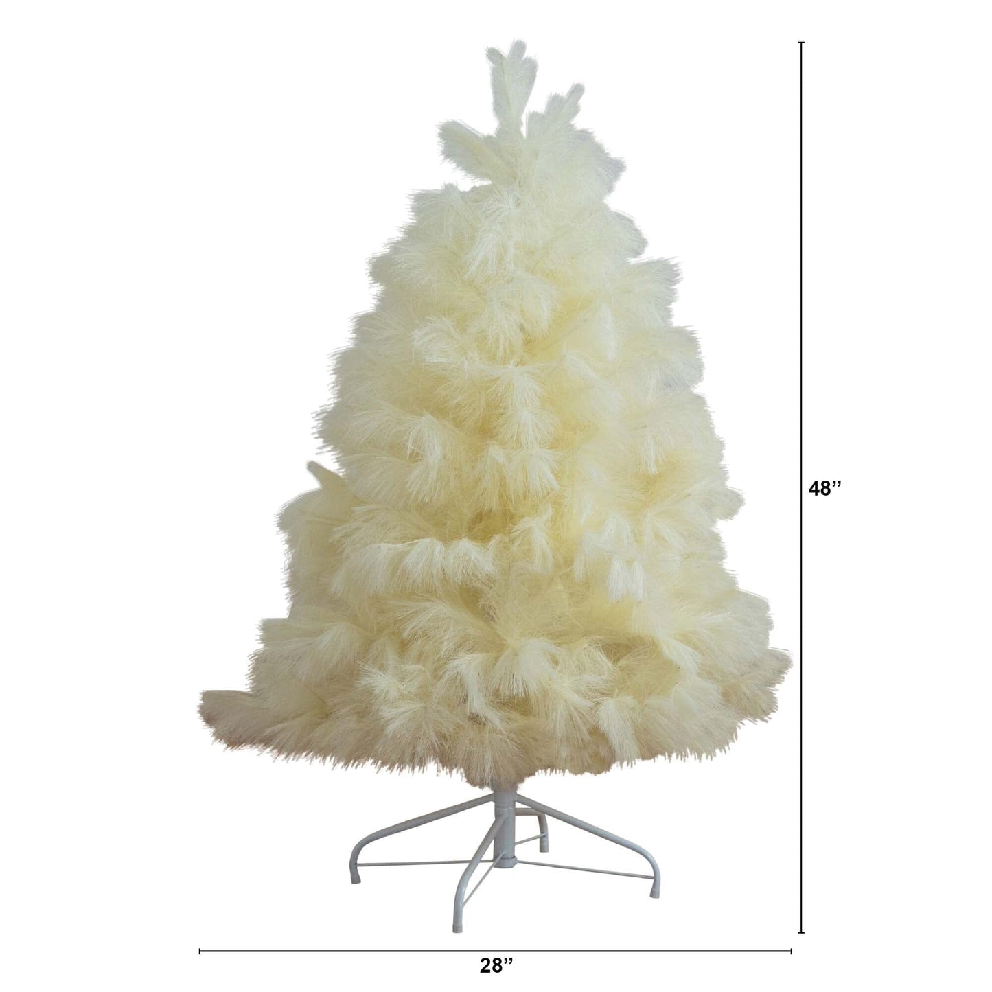 Artificial Off White Pampas and Christmas Tree