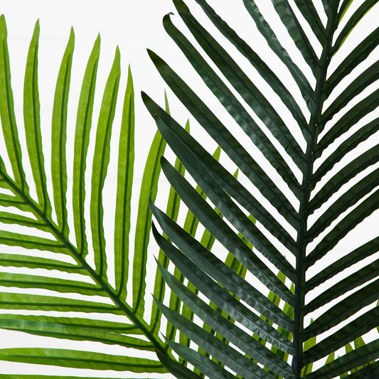 4’ Artificial Paradise Palm Tree green fronds by Nearly Natural, tropical palm leaves on Tampa Home & Garden Store