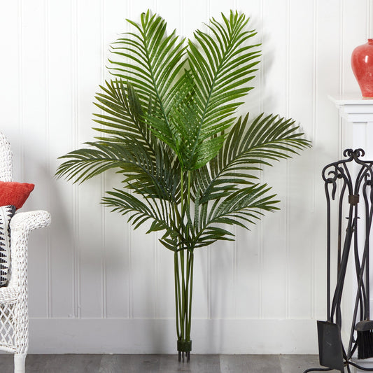 4 ft artificial Paradise Palm Tree by Nearly Natural, no pot, tall palm fronds for indoor decor on Tampa Home & Garden Store