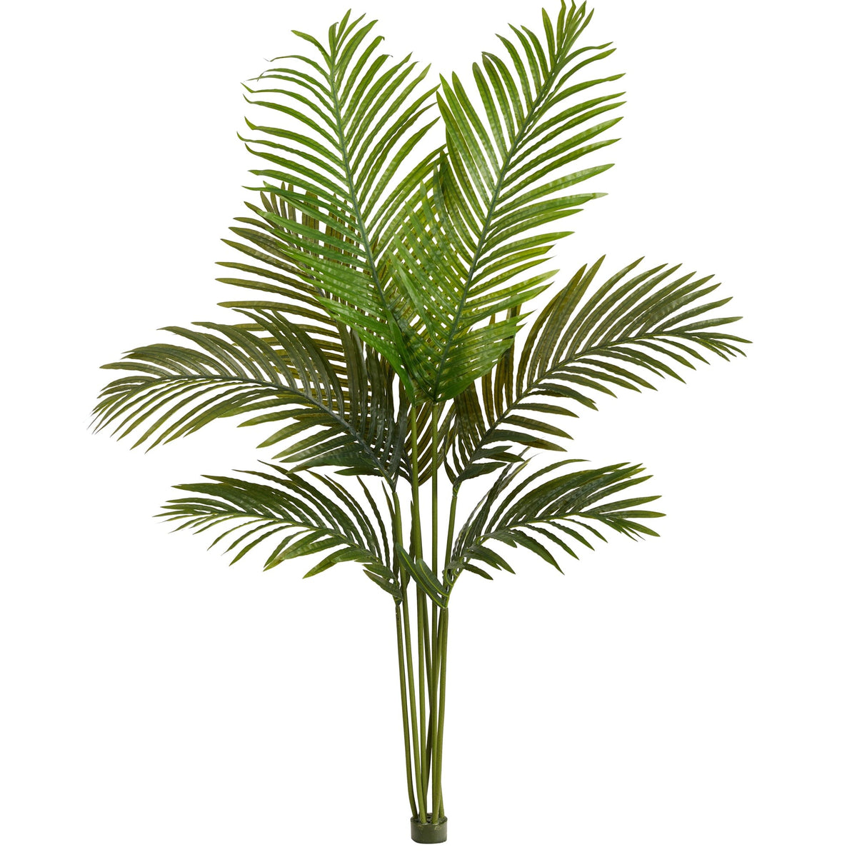Artificial Paradise Palm Tree 4 ft by Nearly Natural, no pot, green fronds on slender stems on Tampa Home & Garden Store