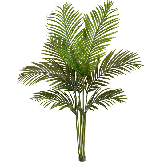 Artificial Paradise Palm Tree 4 ft by Nearly Natural, no pot, green fronds on slender stems on Tampa Home & Garden Store