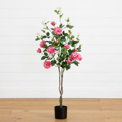 4 Foot Artificial Rose Tree For Home Decor