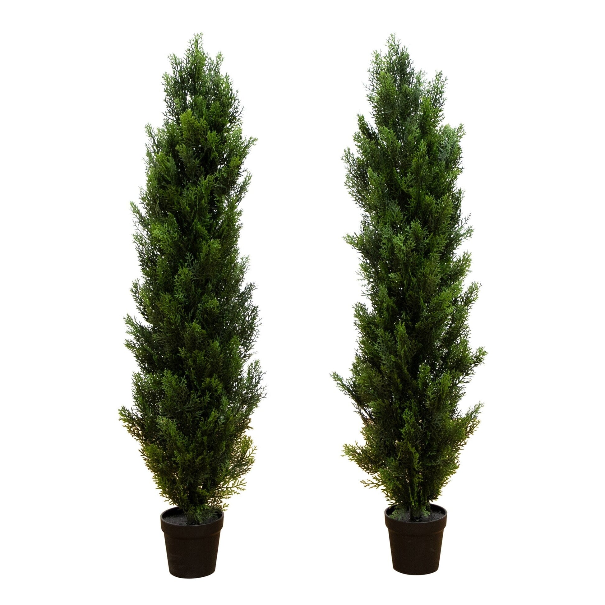 4’ Artificial Topiary Cedar Tree UV Resistant (Indoor/Outdoor) - Set of 2 Nearly Natural pots on Tampa Home & Garden Store