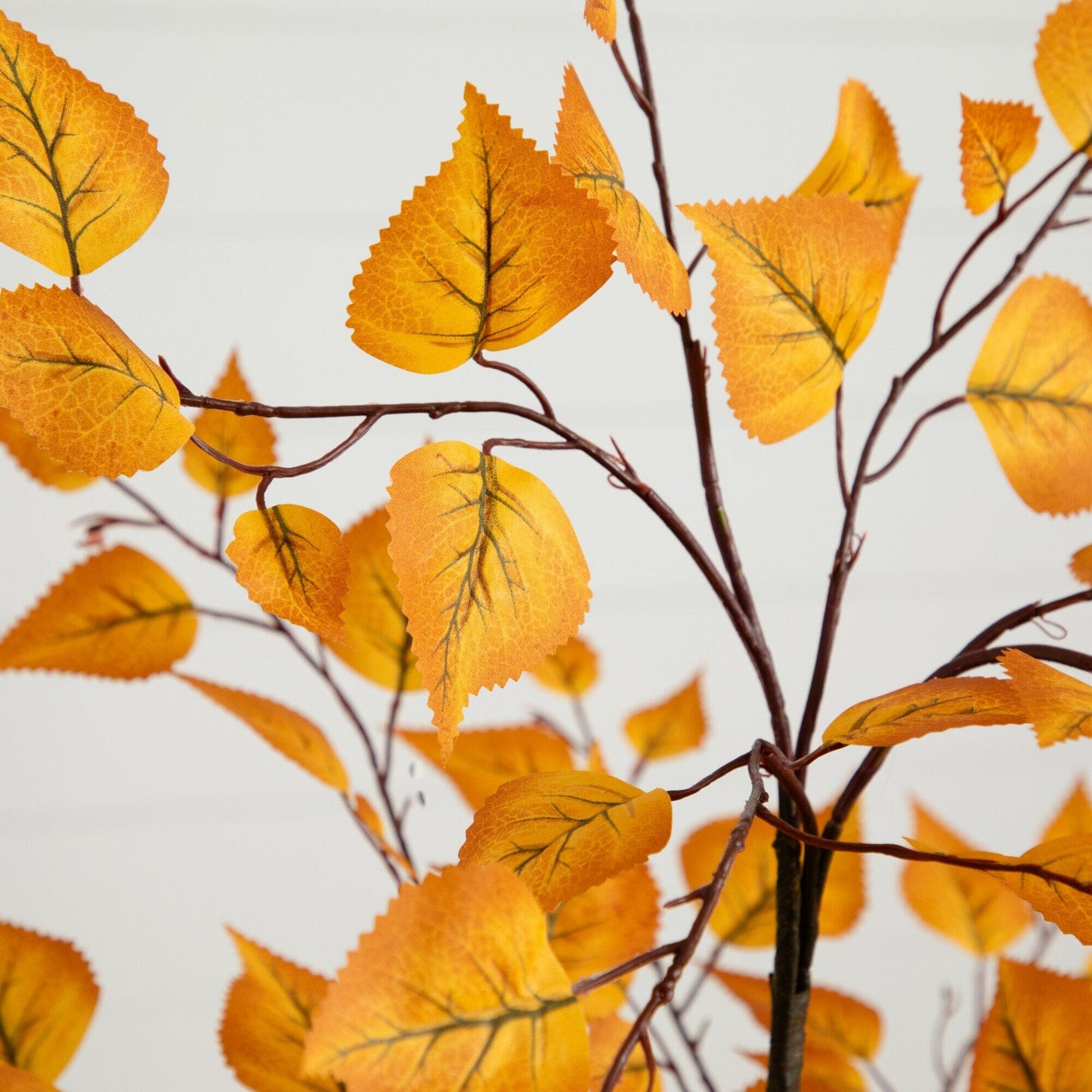 Autumn Birch Artificial Tree With White Planter