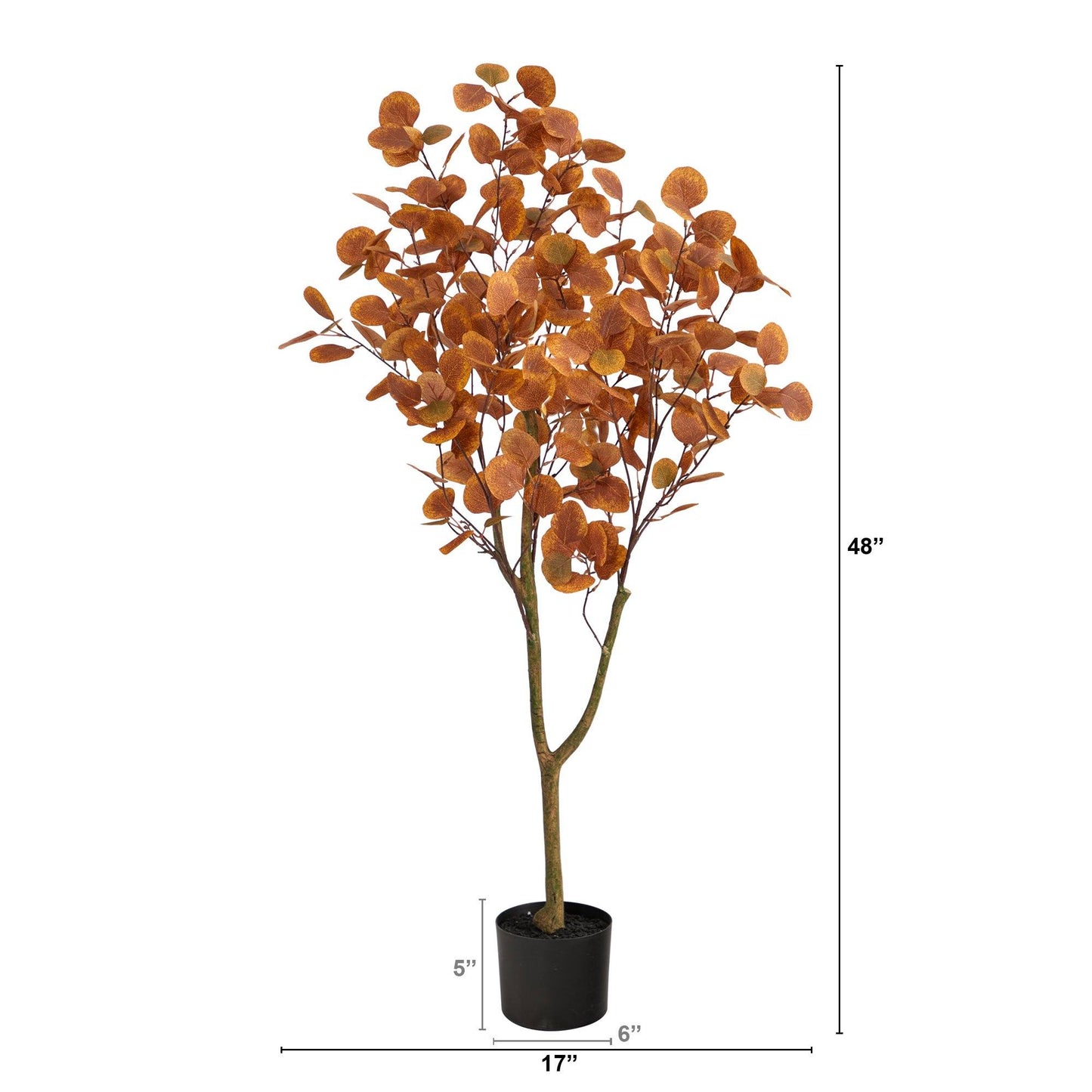 4’ Autumn Eucalyptus Artificial Tree Nearly Natural in a black pot on Tampa Home & Garden Store