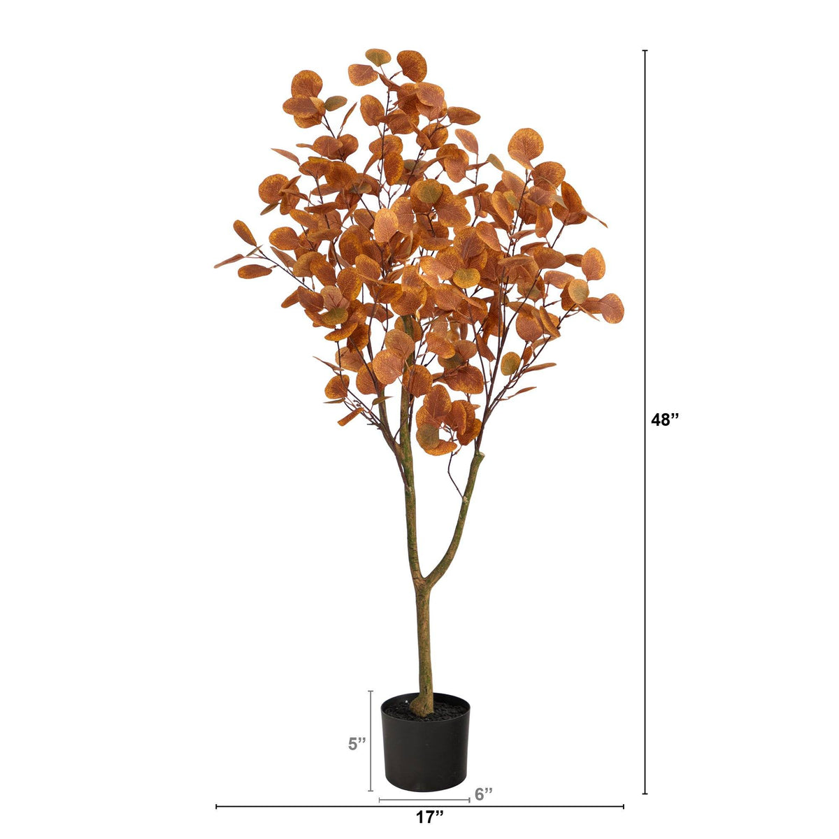 4’ Autumn Eucalyptus Artificial Tree Nearly Natural in a black pot on Tampa Home & Garden Store