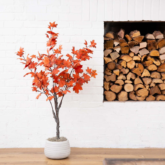 4’ Autumn Smoky Maple Artificial Fall Tree - Tampa Home & Garden Store