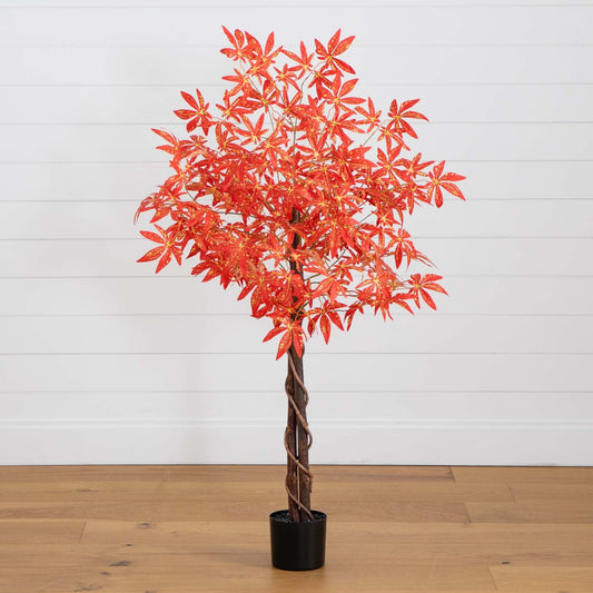 4’ Autumn Vibrant Maple Artificial Fall Tree - Tampa Home & Garden Store