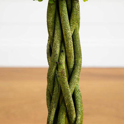 4 ft boxwood double-ball artificial topiary with woven trunk UV resistant Nearly Natural on Tampa Home & Garden Store