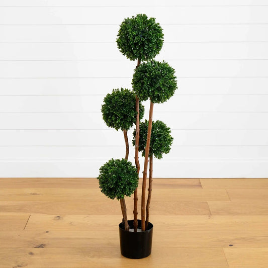 4’ Boxwood Five Ball Topiary UV Resistant (Indoor/Outdoor) - Tampa Home & Garden Store