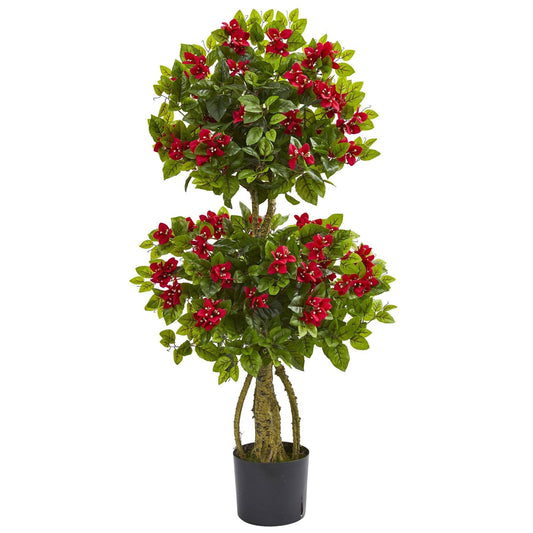 4’ Double Bougainvillea Artificial Topiary Tree - Tampa Home & Garden Store