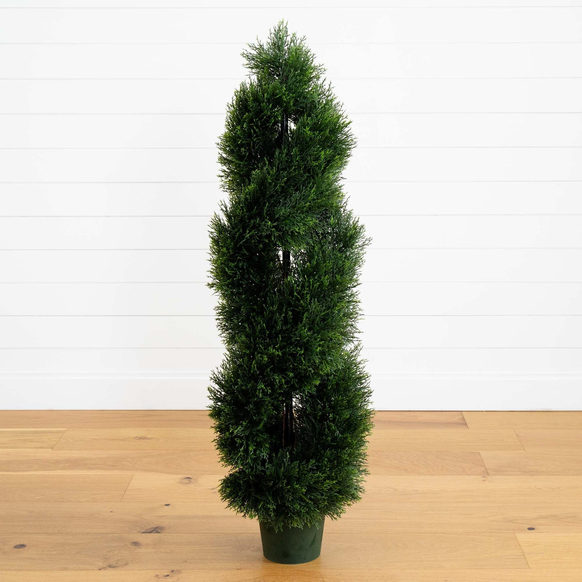 4’ Double Pond Cypress Spiral Topiary Nearly Natural UV resistant indoor/outdoor green plant on Tampa Home & Garden Store