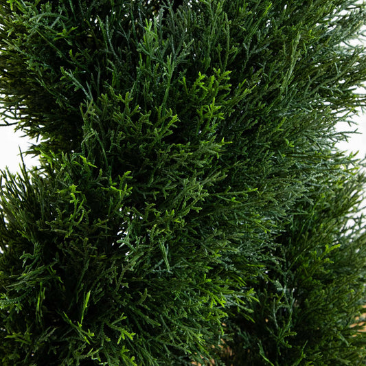 4 ft Double Pond Cypress Spiral Topiary UV Resistant Nearly Natural green foliage on Tampa Home & Garden Store