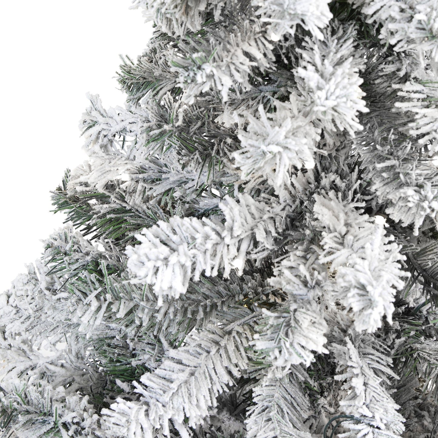 4' Flocked Rock Springs Spruce Artificial Christmas Tree Nearly Natural snow-dusted needles on Tampa Home & Garden Store