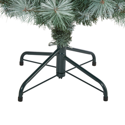 Nearly Natural 4 ft frosted tip pine Christmas tree with bendable branches on metal stand on Tampa Home & Garden Store