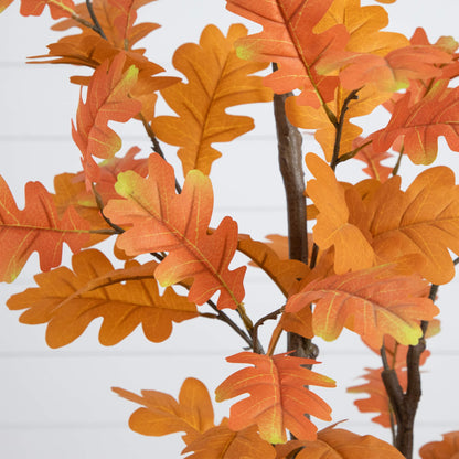 4' Artificial Autumn Oak Tree orange leaves Nearly Natural on Tampa Home & Garden Store