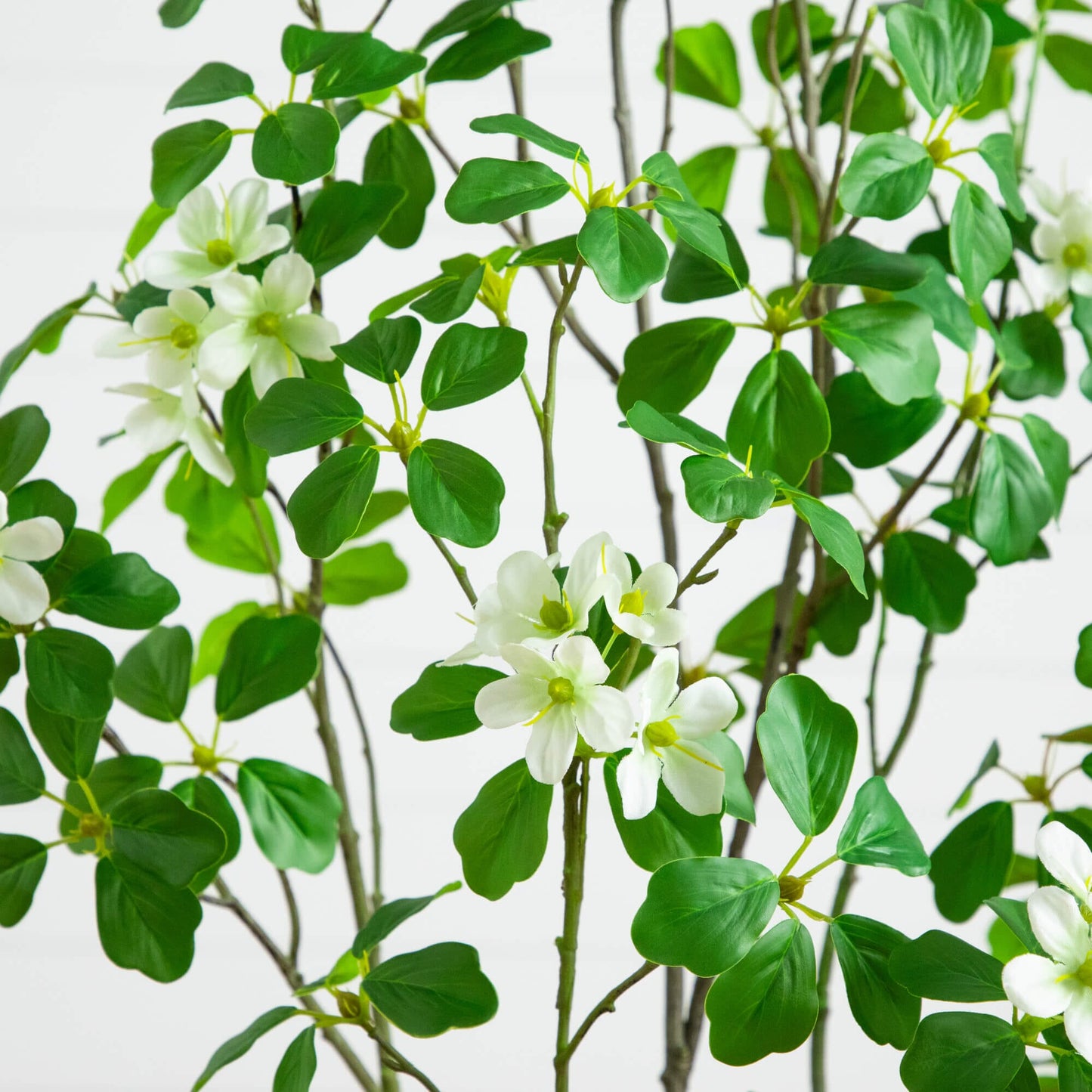 4' Artificial Dogwood Tree by Nearly Natural with white blossoms and bright green leaves on Tampa Home & Garden Store