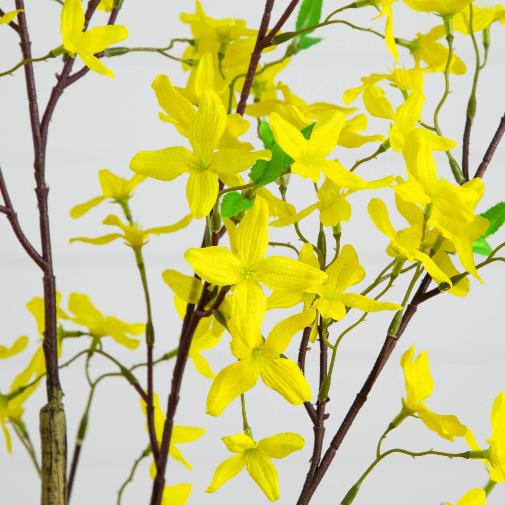 4' Artificial Forsythia Tree, Nearly Natural, yellow blossoms on brown stems on Tampa Home & Garden Store