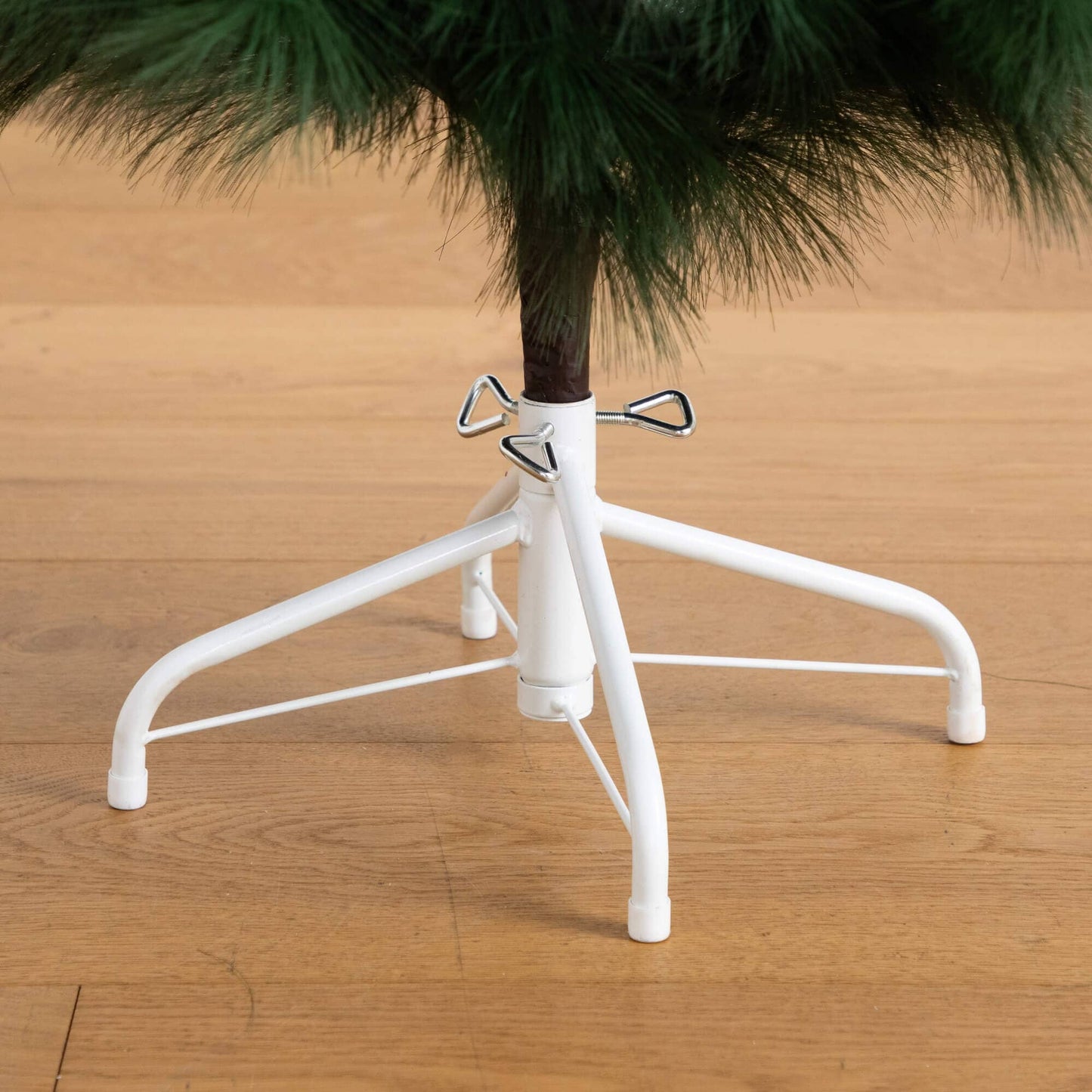 4' artificial green pampas grass Christmas tree Nearly Natural on white stand on Tampa Home & Garden Store