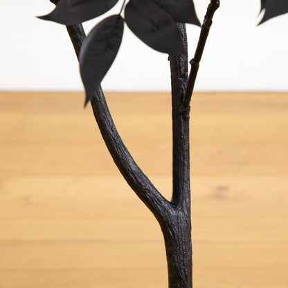 4' Artificial Halloween Black Sumac Tree by Nearly Natural, black trunk and dark leaves on Tampa Home & Garden Store
