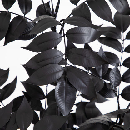 4' Artificial Halloween Black Sumac Tree by Nearly Natural with black leaves on Tampa Home & Garden Store