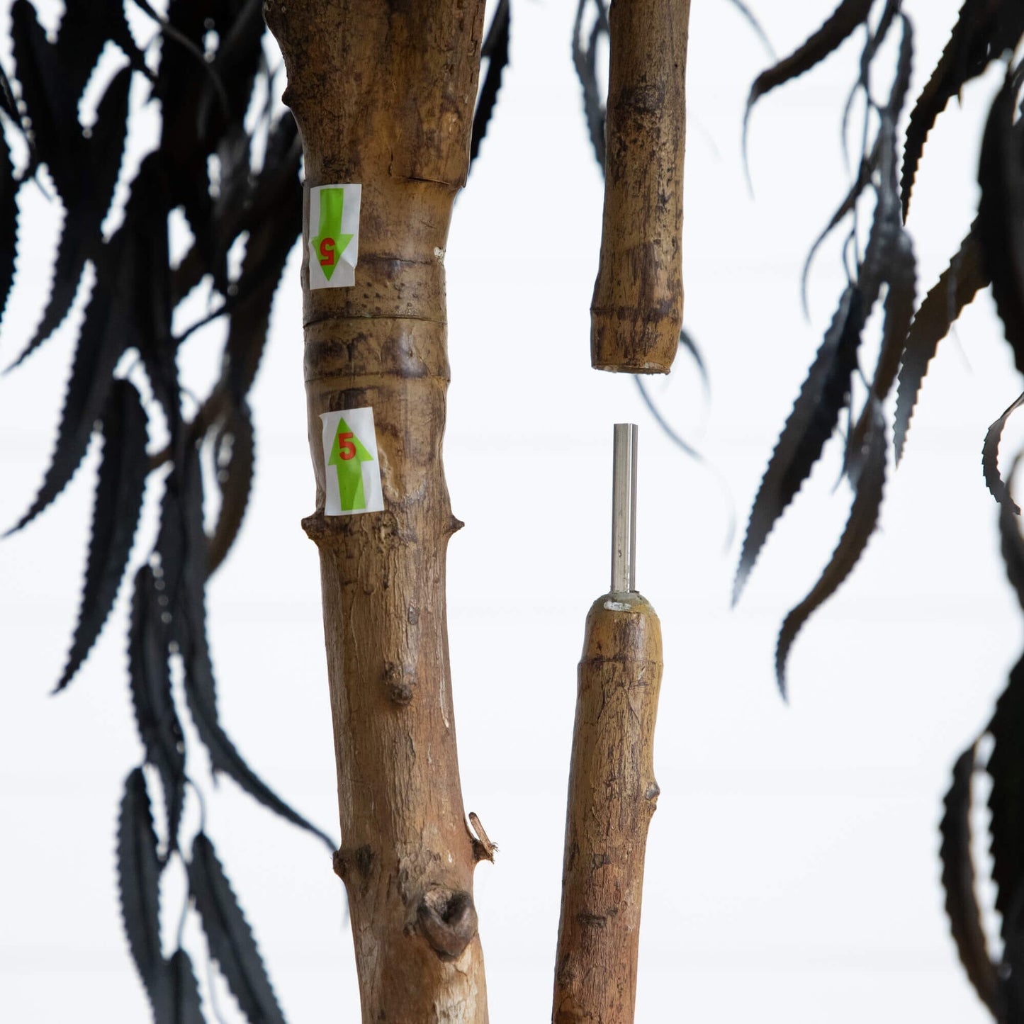 4' Artificial Halloween Black Willow Tree by Nearly Natural with two trunks and brown bark on Tampa Home & Garden Store
