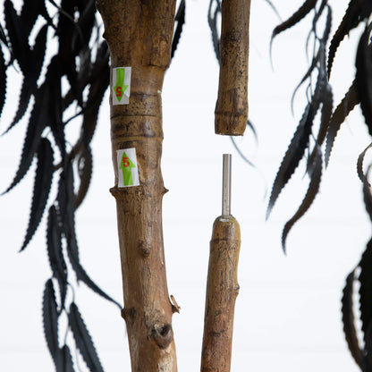 4' Artificial Halloween Black Willow Tree by Nearly Natural with two trunks and brown bark on Tampa Home & Garden Store