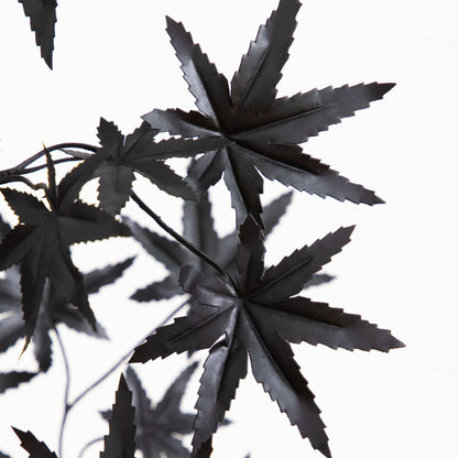 4' Artificial Halloween Eerie Black Maple Tree by Nearly Natural with black serrated leaves on Tampa Home & Garden Store