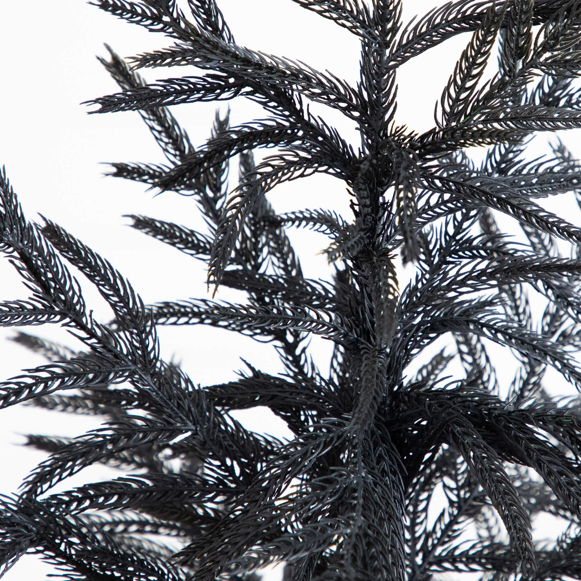 Artificial Christmas Tree Nearly Natural Black Norfolk Pine 4 ft branches close up on Tampa Home & Garden Store