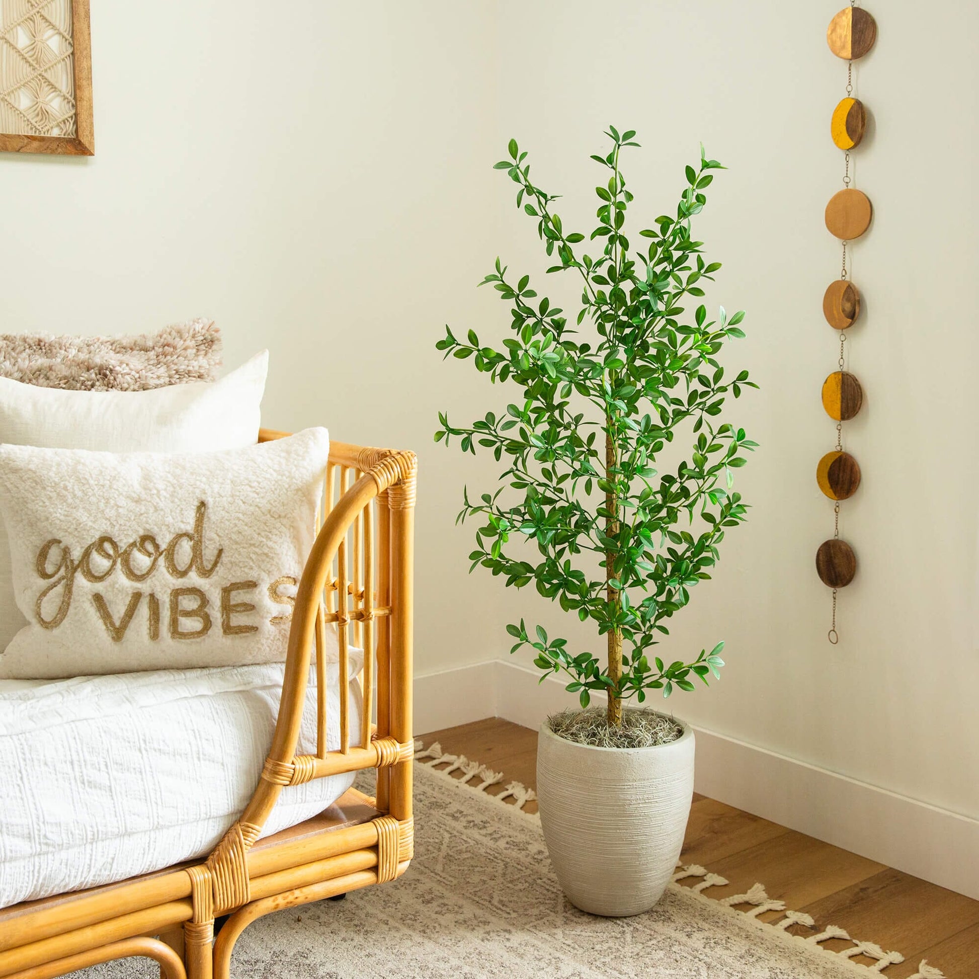 4' Artificial Shady Lady Black Olive Tree with lush green leaves Nearly Natural on Tampa Home & Garden Store
