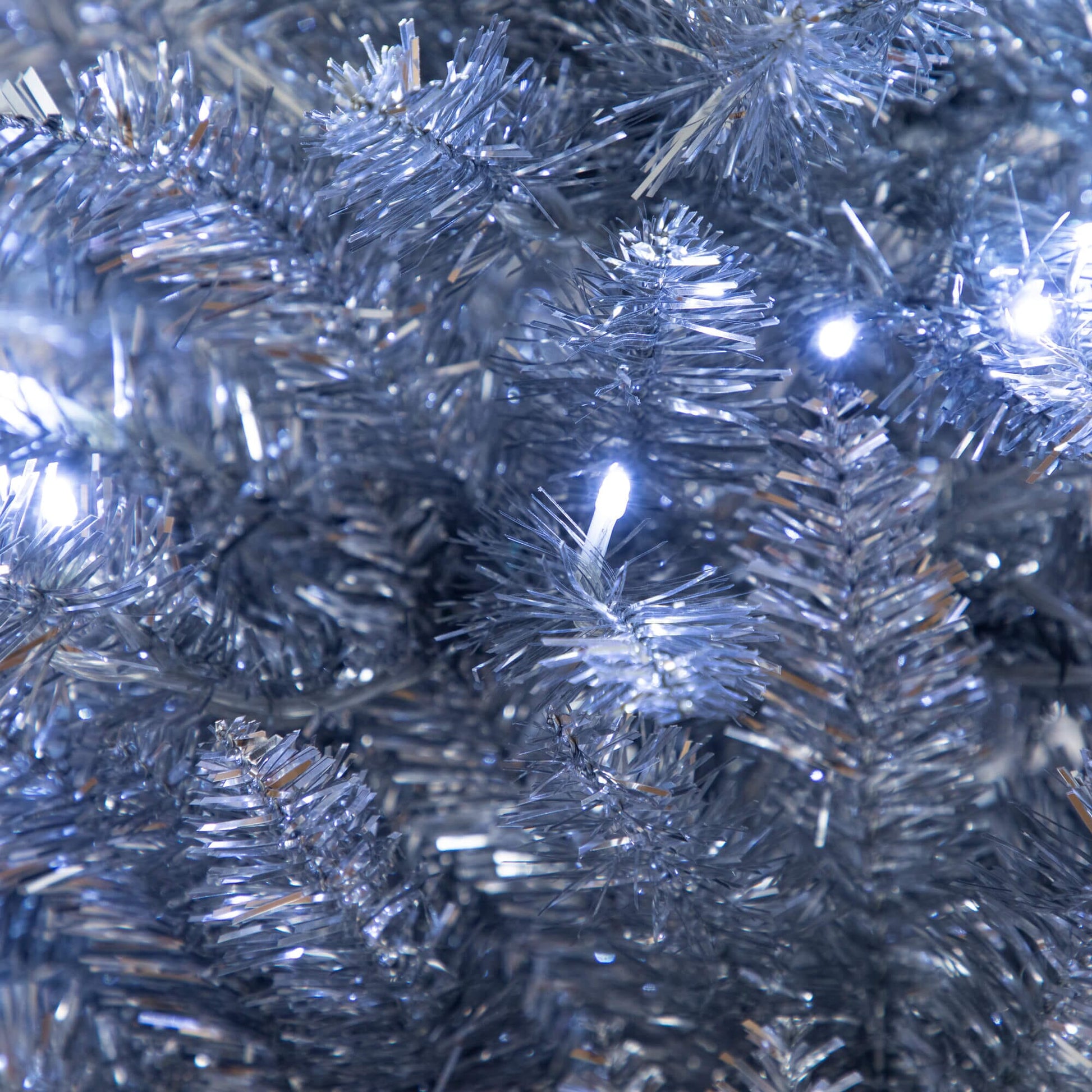 4' artificial silver Christmas tree by Nearly Natural with 130 cool white LED lights on Tampa Home & Garden Store