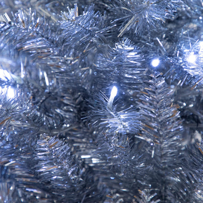 4' artificial silver Christmas tree by Nearly Natural with 130 cool white LED lights on Tampa Home & Garden Store