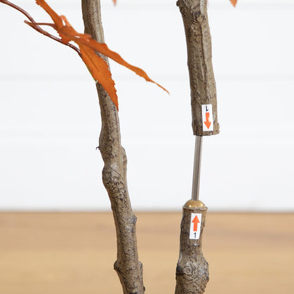 4' Autumn Japanese Maple Artificial Tree, Nearly Natural, orange leaves, brown trunk on Tampa Home & Garden Store